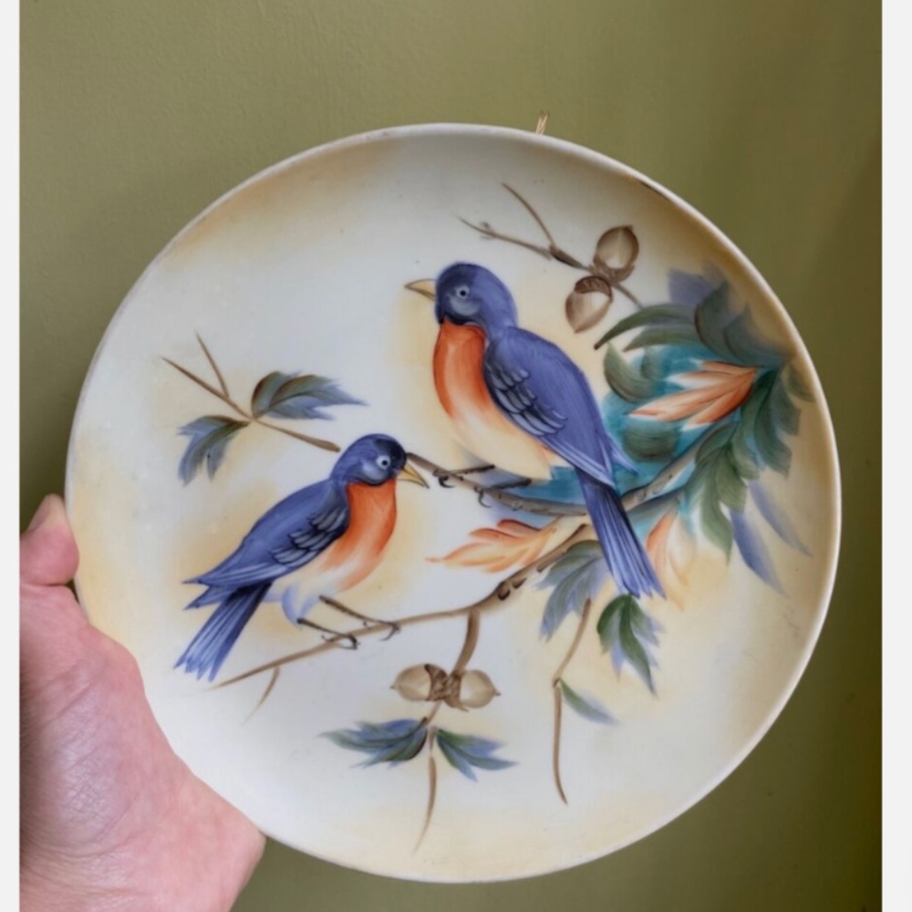 Bluebird Plate Hand Painted